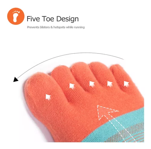 AONIJIE 3 pares de calcetines de dedos para hombres y mujeres, de alto  rendimiento, atléticos, para correr, calcetines de cinco dedos, mini