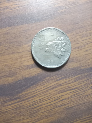 Moneda De 5 Pesos Quetzalcoatl Año 1981 (Usado)