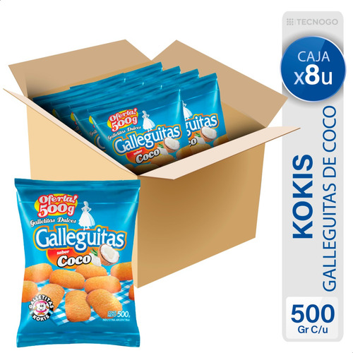 Galletitas Kokis Sabor Coco Dulces Caja - Mejor Precio