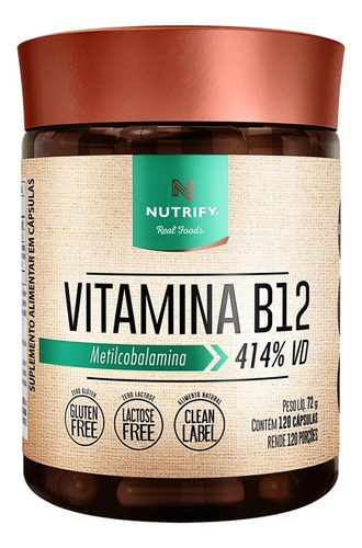 Vitamina B12 - Nutrify 120 Cápsulas