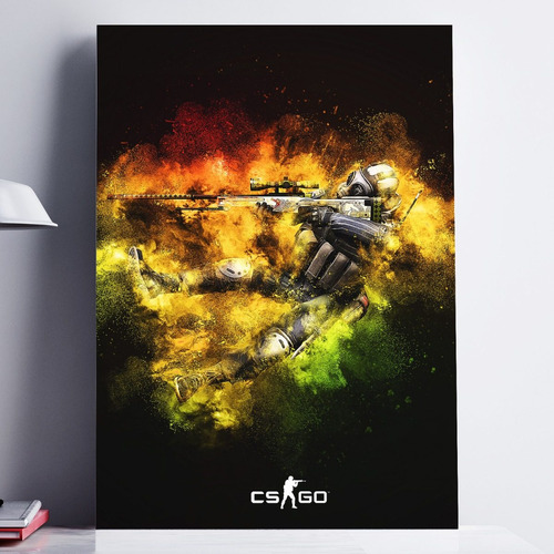 Murales Poster Counter Strike Global Offensive  50x33 Juegos