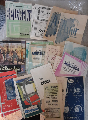 Programas Antiguos De Cine Y Teatro Años 50/70s. Lote X10u. (Usado)