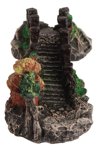 Simulación De Acuario De Pecera De Landscaping Rockery Bridg
