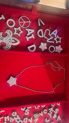 Baby Doll Camisón Blusita Gasa + Dije Strass Corazón Marrón Claro Floreado Small