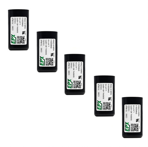 Kit 5 Capacitores De Partida Eletrolitico 72-86uf 110v.