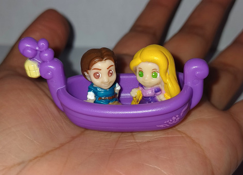 Mini Figura Squinkies Tangled Rapunzel Flynn Rider (Usado)
