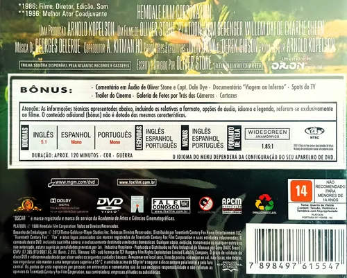 Dvd Platoon: Edição Especial (oliver Stone) - Lacrado