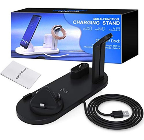 Cargador Inalámbrico Rápido De 10 W, 4 En 1