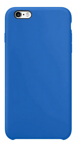 Capa Capinha Silicone Veludo Compatível C/ iPhone 6 E 6s Cor Azul Royal