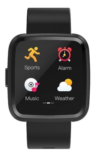 Imagen 2 de 12 de Smartwatch Tedge H1104A 1.3" caja negra, malla negra de plástico y bisel de aleación de zinc H1104A