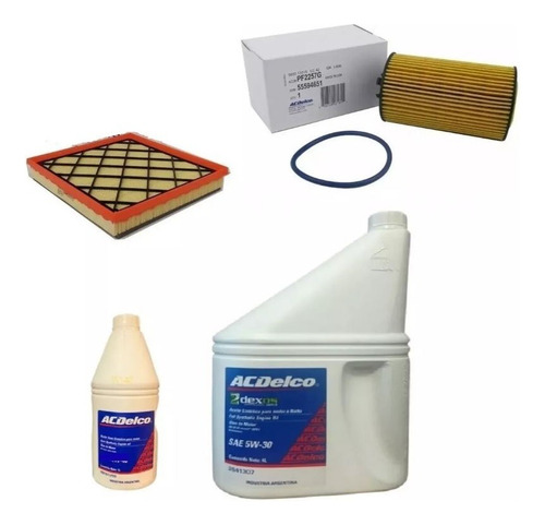 Kit Aceite Filtro De Aceite+aire Cruze 1.8 Nafta Original Gm