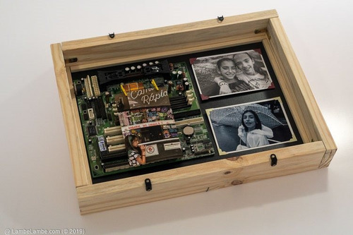Porta Retrato Artesanal Com Placa Mãe Vertex Reciclagem