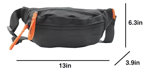 Riñonera de viaje para mujer, bolsa de cintura para hombre, bolsa cruzada  para mujer, Negro 