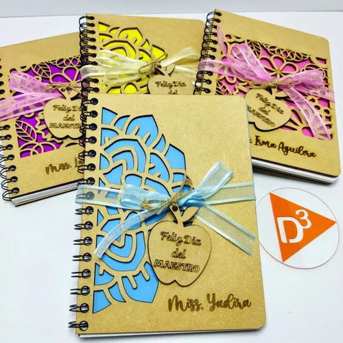 edificio escribir una carta Promesa 2 Cuadernos Forma Francesa Pastas Madera Mdf Personalizadas | Meses sin  intereses