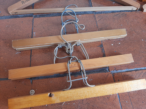 Vintage Perchas De Madera Lote - Martinéz Madera