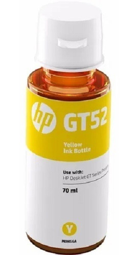 Garrafa De Tinta Amarelo Gt52 Hp Refil 70ml M0h56al