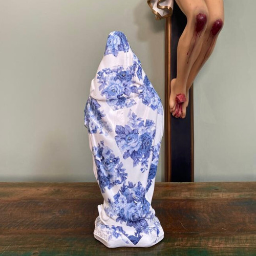 Imagem Nossa Senhora Das Graças Decorada 30cm Decoupage