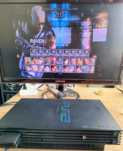 Playstation 2 Fat Desb. Mod 30000 Completo - Ler Descrição Preto (Usado)