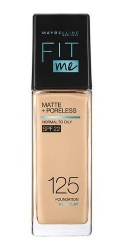 Base Maybelline Fit Me Poreless Tono 125 Nude Beige