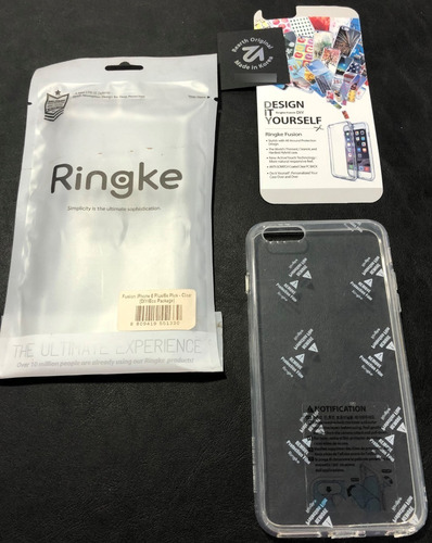 Imagen 2 de 5 de Funda Ringke iPhone 6/6s Plus Fusion Clear (diy/eco Package)