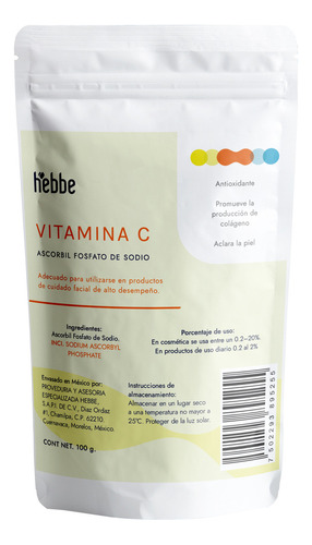 Vitamina C Fosfatada Cosmetica Serum Ascorbil Fosfato 100g Tipo de piel Grasa
