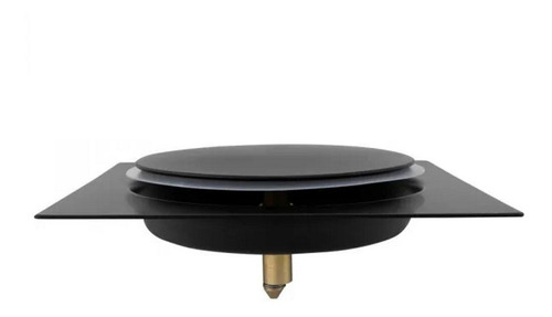 Ralo Click Inteligente Banheiro Quadrado Preto 15 Cm Inox