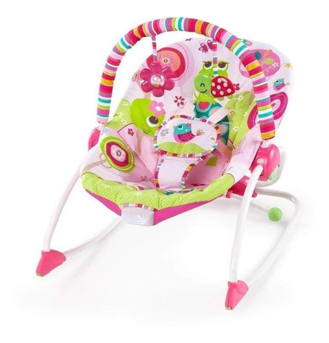 Silla mecedora para bebé Bright Starts Raspberry Garden Infant To Toddler Rocker 10125-ES rosa