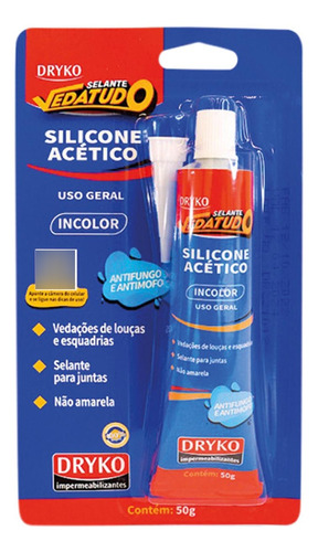 Cola Silicone 50g Dryko Transp Blister - Kit C/24 Unidades