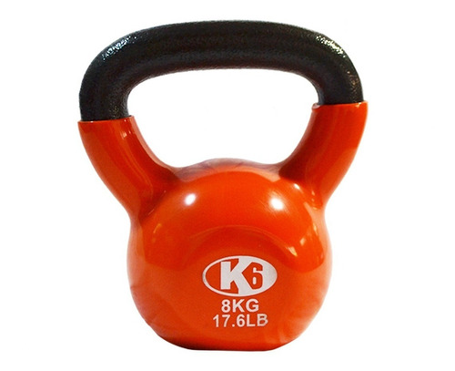 Kettlebell Pesa Rusa De Hierro Y Pvc 8kg 17lbs K6 Fitness