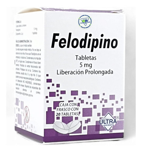 Felodipino 5 Mg C/20 Tabletas Ultra