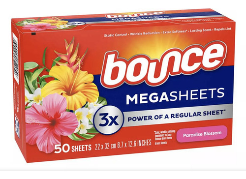 Bounce Toallas Secadora De Ropa Paradise Blosson 50 Pack