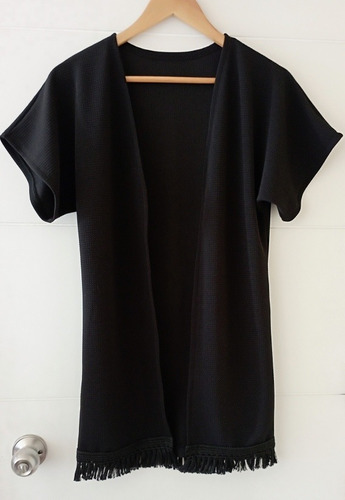 Kimono Negro Flecos