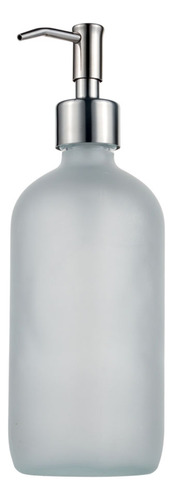 Botella Dispensadora De Jabón De Vidrio Esmerilado Cepillado