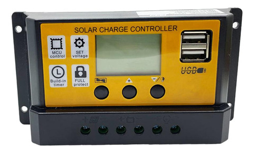 Controlador De Cargador Solar 12v/24v Pantalla Doble 80a