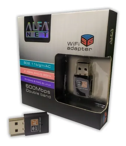 Adaptador Wifi Doble Banda 2.4 / 5 Ghz Usb 600 Mbps