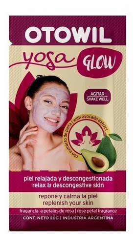 Imagen 3 de 5 de Mascara Facial Yoga Piel Relajada C/ Palta Otowil Sobre X20g