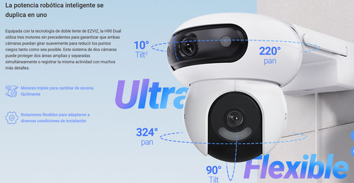 Cámara Seguridad Ezviz Exterior Wifi Doble Lente Motorizada