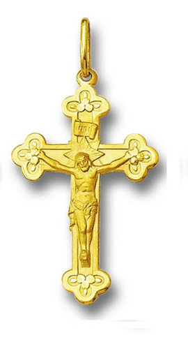 Pingente Crucifixo De Ouro 2,5cm 18k 750  Com Certificado