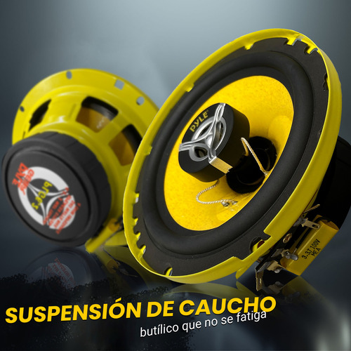 Altavoces para Auto 6.5 Pulgadas Pyle de 2 Vías, 240 Vatios, 4 Ohmios, Tweeter de Medios, Estructura de Imán de 30 Oz, Profundidad de Montaje de 2.25” Compatible con OEM Estándar