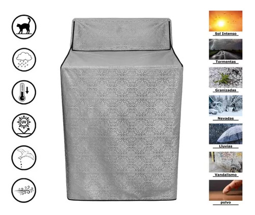 Cobertura De Lavadora Maytag 19kg Impermeable Plata Ppg