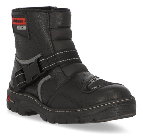 Botin Escolar 91301pv Suave Empeine Biker Talon
