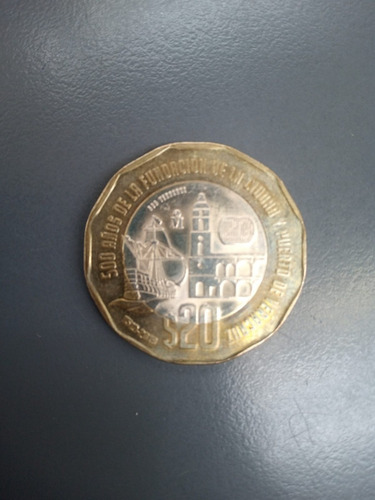 Moneda De $20 Pesos Conmemorativa 500 Años Veracruz