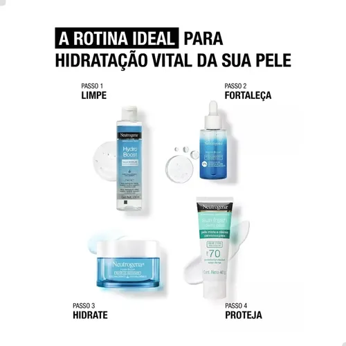 Kit Hidratação Neutrogena: Water Gel + 2 Refis Faciais 50g