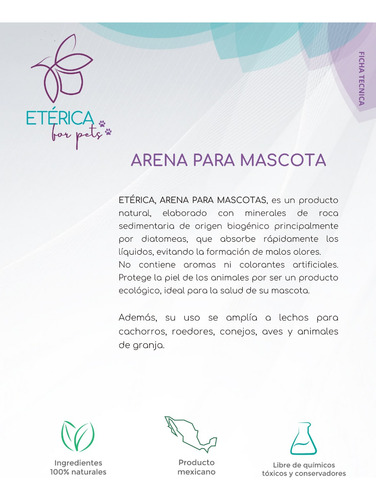 Arena Para Mascotas - Mineral 9.6 Kg