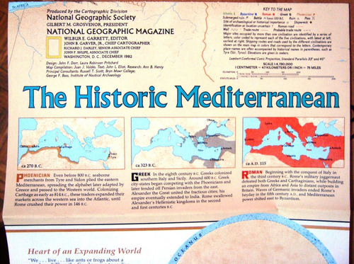 Mapa Nat Geo Mediterraneo Mar Europa Africa Norte Revista
