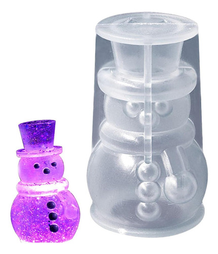 Molde De Silicona Muñeco De Nieve Especial Para Velas