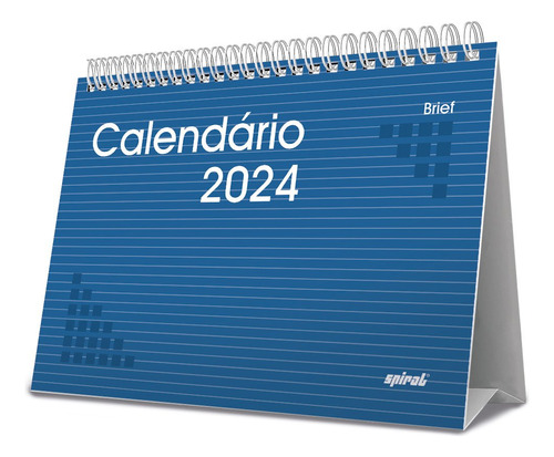 Calendário De Mesa 2024 Azul