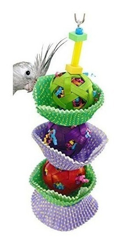 Bonka Bird Toys Cane Cake Bird Toy Forrajeo Loro Jaula Jugue