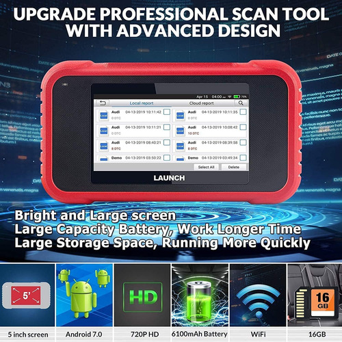 Escáner Obd2 Launch Crp129e, 8 Servicios De Reseteo, Abs/srs