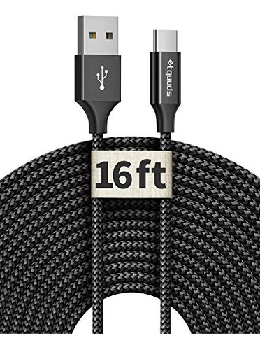 Cable Usb C Extralargo [16 Pies/5 M] Eguuds Usb-a Tipo 2.0 A
